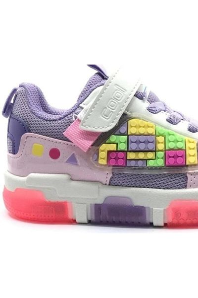 Cool Legos-Ptk 26/30 Kids Lighted Sole Unisex Sneaker Sports Shoes