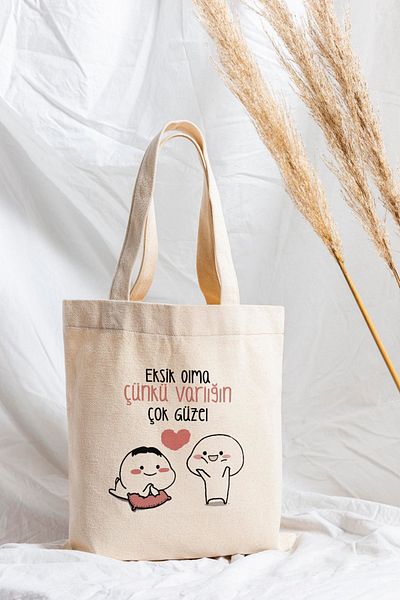 ÇELİKLER HEDİYE Because Being Missing Is so Beautiful Printed Cloth Bag