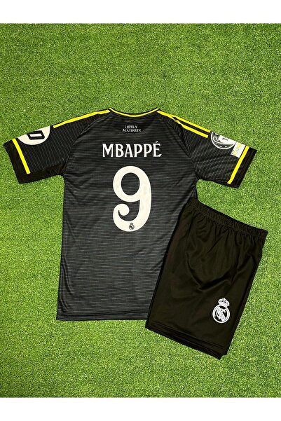 BOXING DAY Real Madrid 2025/26 Sezonu Kylian Mbappe Deplasman Çocuk Forması (Gri)