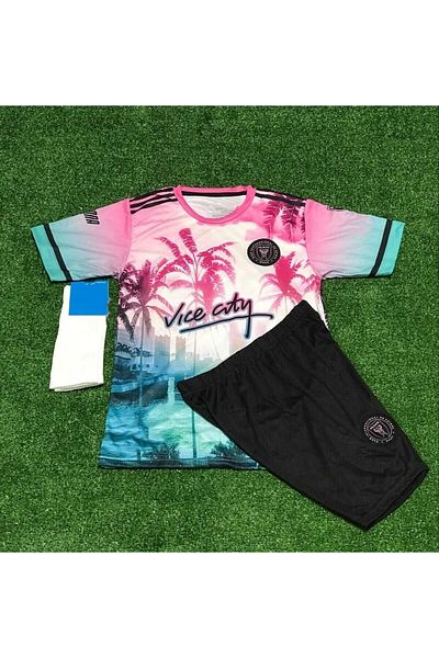 MONTENERO Inter Miami 2024/25 New Season Lionel Messi Kids Jersey Set of 3 (City)