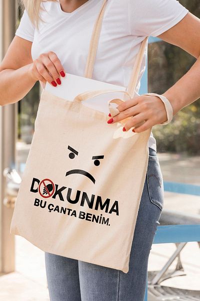 ÇELİKLER HEDİYE Don'T Touch This Bag My Printed Cloth Bag