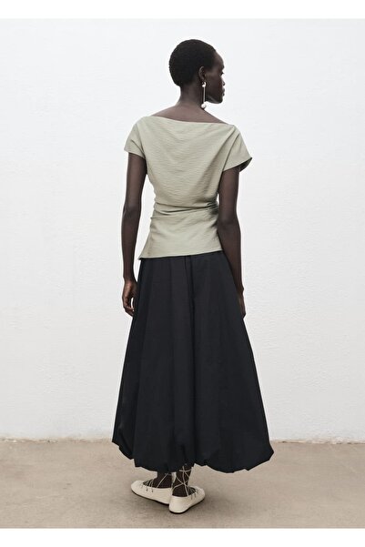 MANGO Woman Modal asimetrik yaka bluz