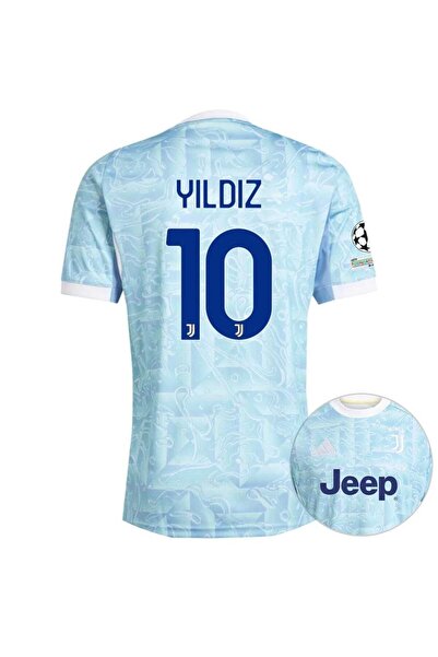 FEEL STYLE Juventus 2025/26 Yeni Sezon Kenan Yıldız Deplasman Forması (Mavi)