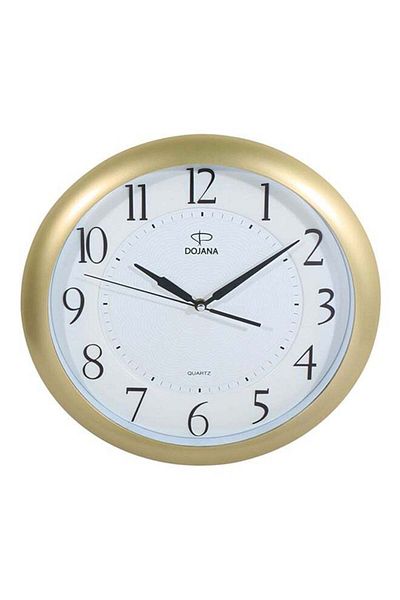 dojana Round Analog Wall Clock Gold/White