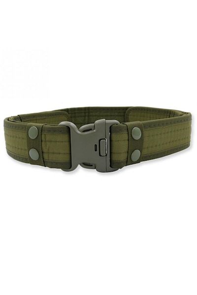 Hipolar Tactical Military Combat Belt, Adjustable with 3-Point Attachment, Kaki, 130 cm