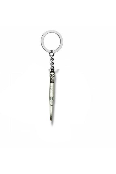 Herşey Nota Bullet Figured Metal Keychain – Zamak Plated Rebellious Spirit Accessory