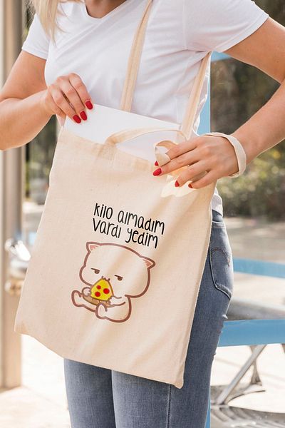 ÇELİKLER HEDİYE I Didn'T Gain Weight I Ate Printed Cloth Bag