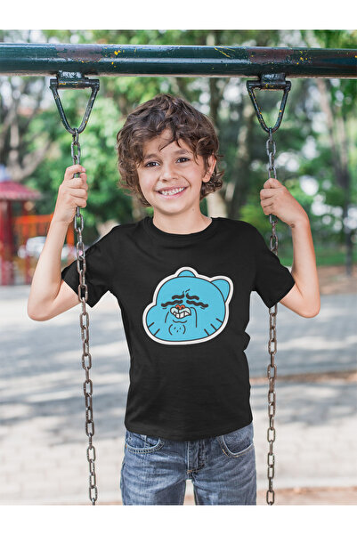 SEVBANO Tricou unisex pentru copii cu desene animate cu imprimeu Gumball (vâr...
