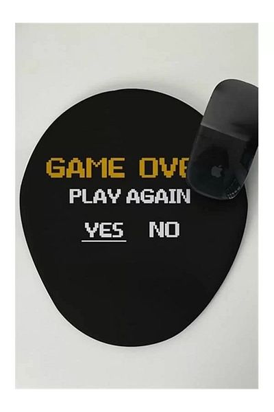 Mu Art Ahşap Gamer Valentine's Gift Game Over Design Mouse Pad Mousepad
