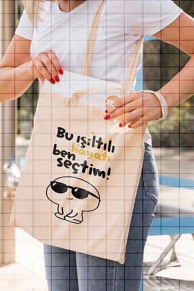 ÇELİKLER HEDİYE I Chose This Sparkling Life Printed Cloth Bag