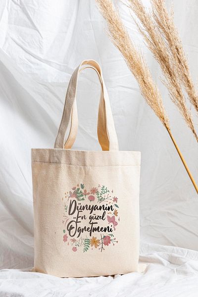 ÇELİKLER HEDİYE The World's Best Teacher Printed Cloth Bag