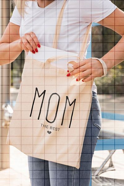 ÇELİKLER HEDİYE Mom the Best Printed Cloth Bag