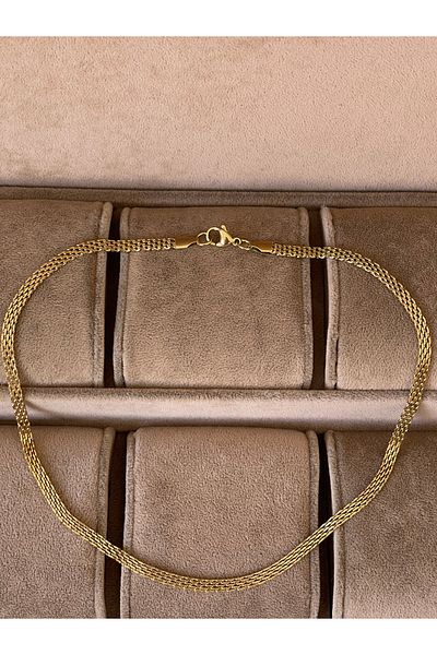 Rupen Kraft 316 L Surgical Steel Gold Model Stainless Tarnish Steel Necklace