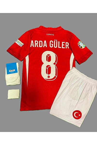 BYSPORTAKUS Arda Güler Türkiye Milli Takımı Euro 2024 Deplasman Çocuk Forması 4'lü Set