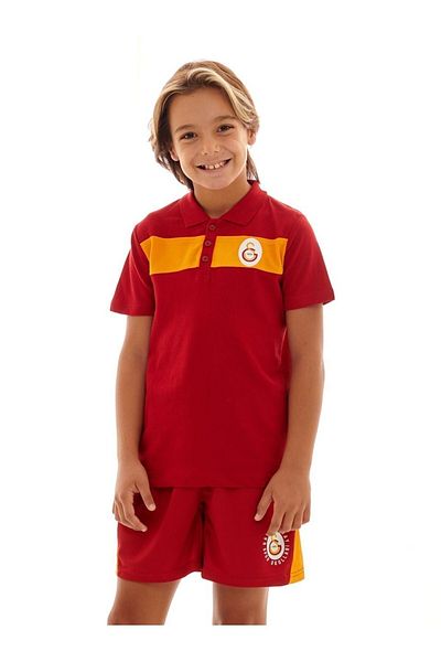 Galatasaray Original Polo Neck Children's T-Shirt