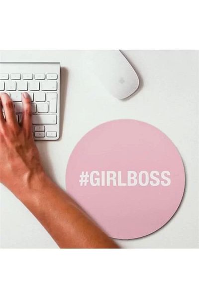 Mu Art Ahşap Girlboss hashtag designed gift mousepad - mouse pad - mouse mat