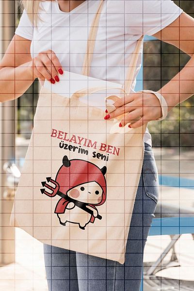 ÇELİKLER HEDİYE Belay I'M over You Printed Cloth Bag