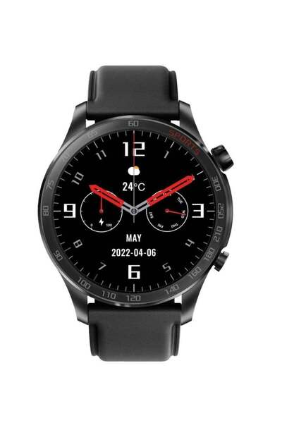 Green Lion ساعة جي وير الذكية Amoled - سوداء