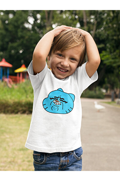 SEVBANO Tricou unisex pentru copii cu desene animate cu imprimeu Gumball (vâr...