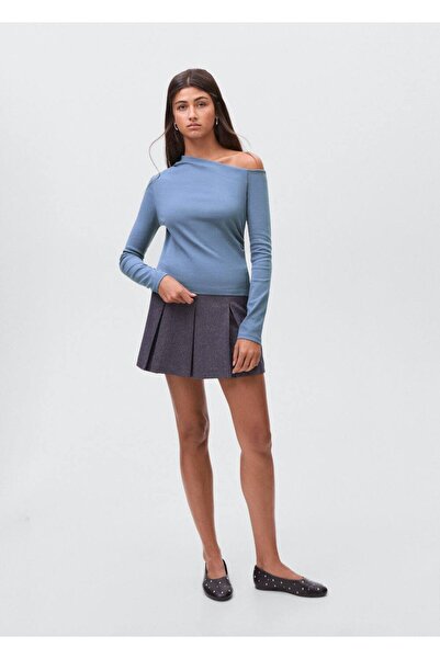 Mango Teen Asimetrik pamuklu şort