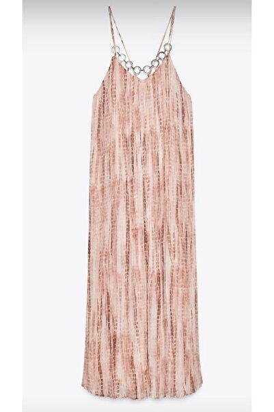 Ecenin Favorileri Αμάνικο φόρεμα με μοτίβο μπατίκ με λεπτομέρεια αλυσίδας