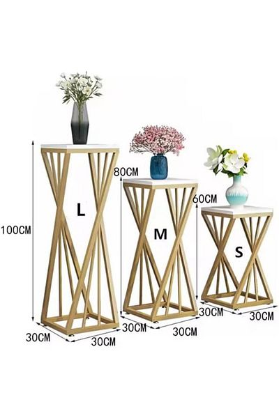 Türkiye Square Side Tabless, Simple Marble Top Sofa End Tabless with Metal Wire Frame and Plastic Footpads,C