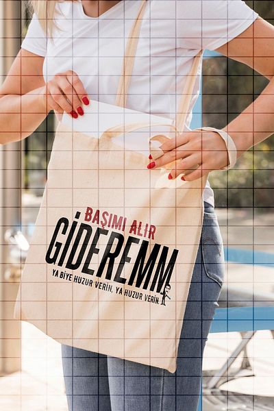 ÇELİKLER HEDİYE He Takes My Head, He Takes My Head Printed Cloth Bag