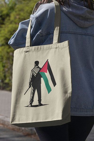 ÇELİKLER HEDİYE Free Palestine Printed Cloth Bag