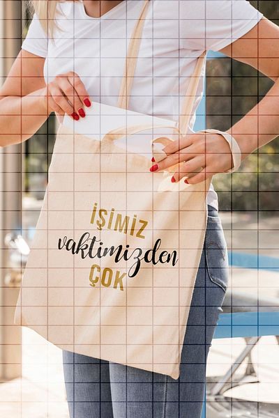 ÇELİKLER HEDİYE Our Business Is Our Time Printed Cloth Bag