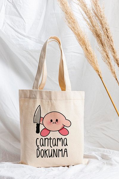 ÇELİKLER HEDİYE Don'T Touch My Bag Printed Cloth Bag