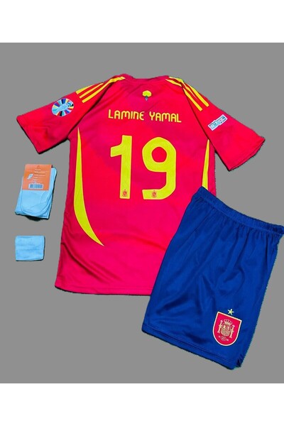 BOXING DAY Lamine Yamal Euro 2024 İspanya Milli Takım Çocuk Forması 4'lü Set