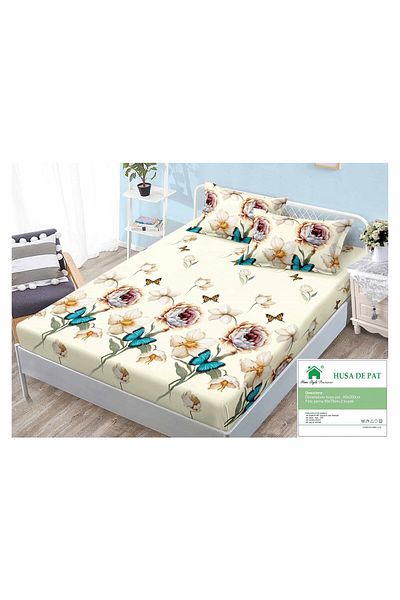 FIONNA.RO Fine Cotton Duvet Cover 90x200cm - Peonies