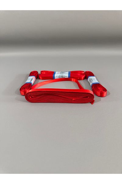 Liha Hediyelik Kına Nişan Düğün ve Özel Günleriniz Red Satin Ribbon 1cm 10Meters, Gift Wedding Henna Bundle Birthday Decoration Ribbon