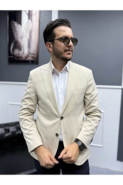 Avni Ceylan Monoflex Wrinkle-Free Fabric Single Button Men's Jacket