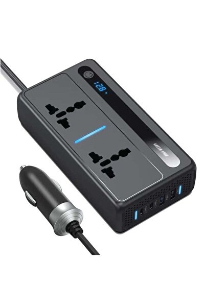 Green Lion محول طاقة للسيارة GC-250 بقوة 200 واط