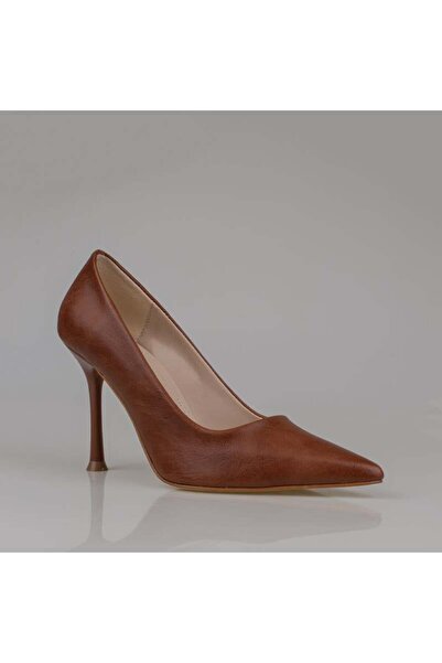 Trend Adımlar Taba Kadın Düz Deri Stiletto