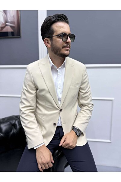 Avni Ceylan Monoflex Wrinkle-Free Fabric Single Button Men's Jacket