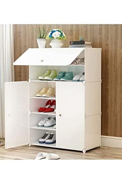 Türkiye 6-Tier Shoe Storage Cabinet with Expandable Doors, Space Saving Home Shoe Rack for Closet, Entryway,