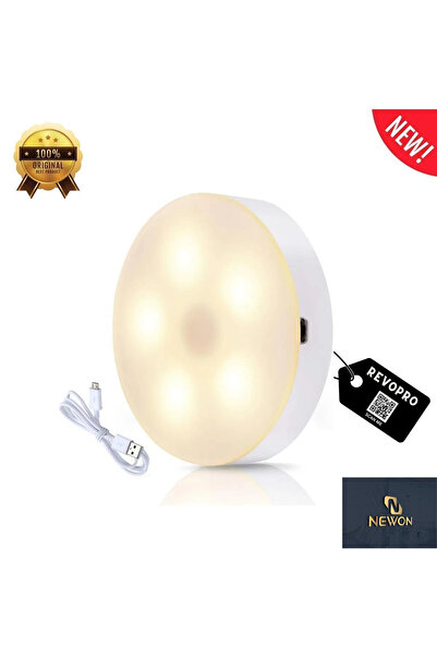 Newon Hareket Sensörlü Usb Şarjlı Beyaz Led Işık Lamba (SENSÖRLÜ)