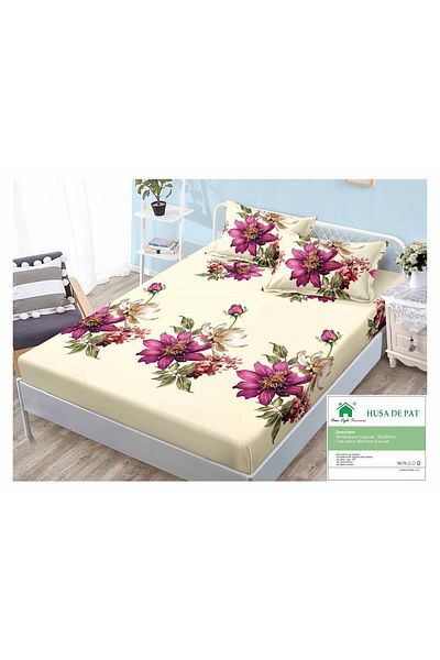 FIONNA.RO Fine Cotton Duvet Cover 90x200cm - Garden Flowers