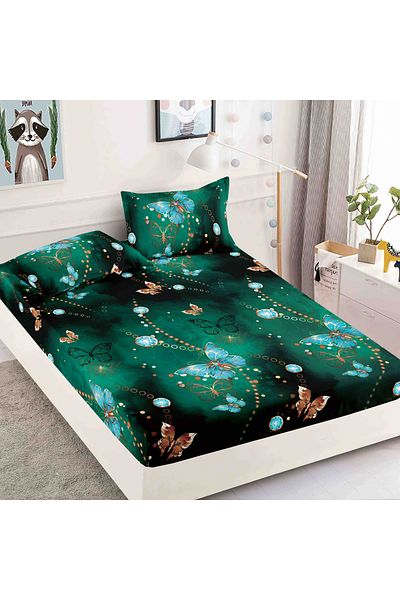 FIONNA.RO Fine Cotton Duvet Cover 90x200cm - Diamonds and Butterflies