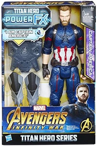Marvel Avengers Titan and Backpack Power FX Captain America - Portuguese Version