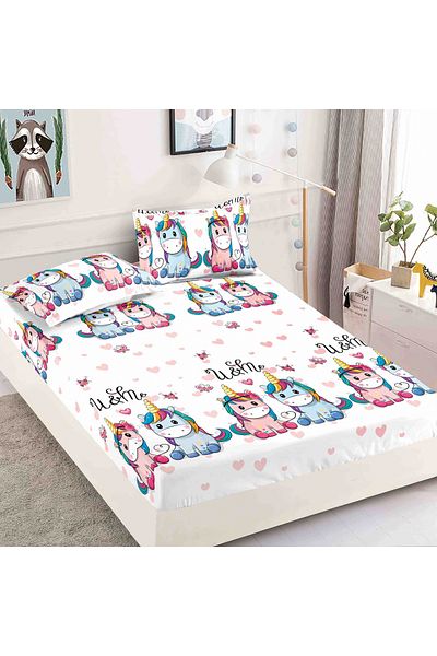FIONNA.RO Fine Cotton Duvet Cover 90x200cm - Unicorns