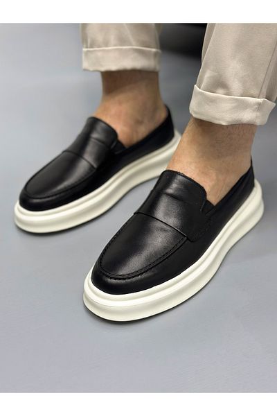 Avni Ceylan Noble Model Genuine Leather Men's Ballerina Shoes