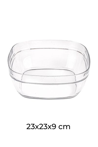Snippy Elf - Large Size Glass Salad Fruit Bowl 23 cm Glass Bowl