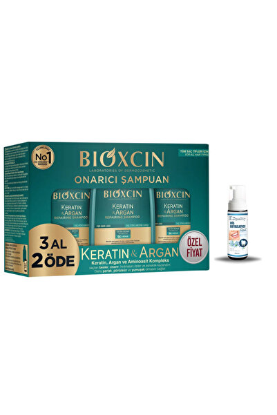 Bioxcin Keratin Ve Argan Onarıcı Şampuan 300 ml - 3 Al 2 Öde Hediye Diş Beyaz...