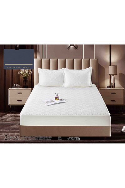 FIONNA.RO Velvet Topper Cover 160x200cm - White