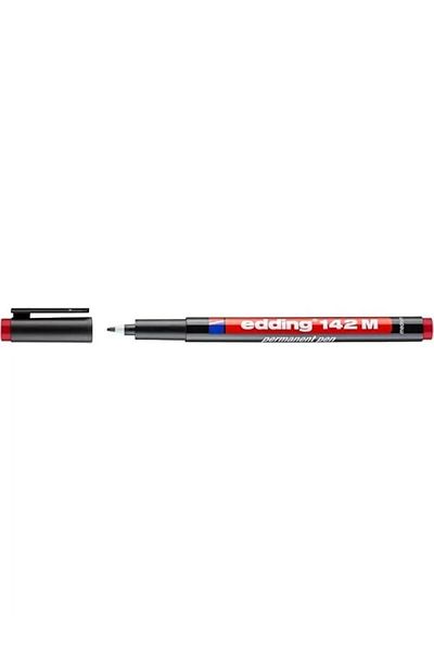 STOREMAX 142 m Permanent Pen - Acetate Pen - Red - 1 Pen - Round Tip 1 mm