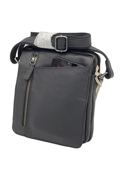 Micutz Borseta de Umar Neagra Din Piele Nappa, Brand HUNTER, 17,5x20x6cm