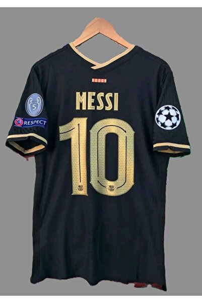 FEEL STYLE Barcelona 2020 21 Lionel Messi Siyah Nostalji Yetişkin Deplasman Forması7474522900